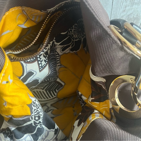 Jean Pierre Klifa Brown Nylon Bucket Shoulder Bag NWOT - Picture 5 of 6